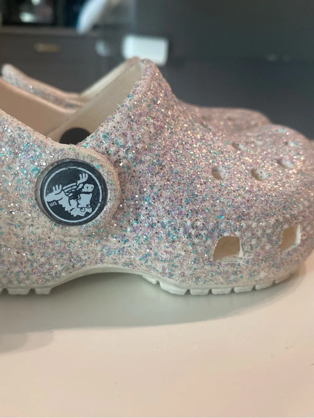 Kids Sparkle Glitter Clog Shoes